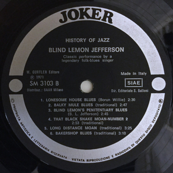 Blind Lemon Jefferson - Blind Lemon Jefferson | Joker (SM 3103) - 4