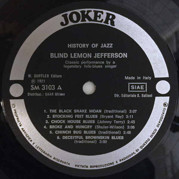 Blind Lemon Jefferson - Blind Lemon Jefferson | Joker (SM 3103) - 3