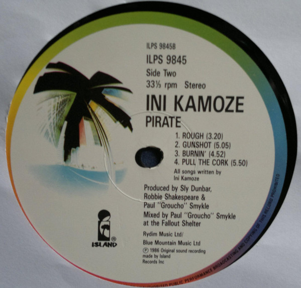 Ini Kamoze - Pirate | Island Records (ILPS 9845) - 3