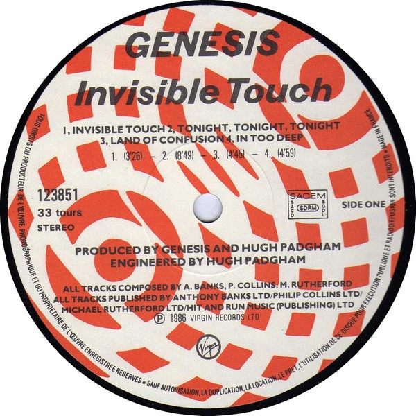 Genesis - Invisible Touch | Virgin (123851) - 3