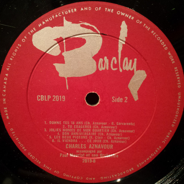 Charles Aznavour - Aznavour | Barclay (CBLP 2019) - 4
