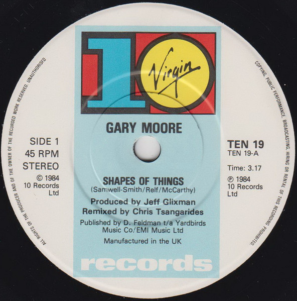Gary Moore - Shapes Of Things | 10 Records (TEN 19) - 3
