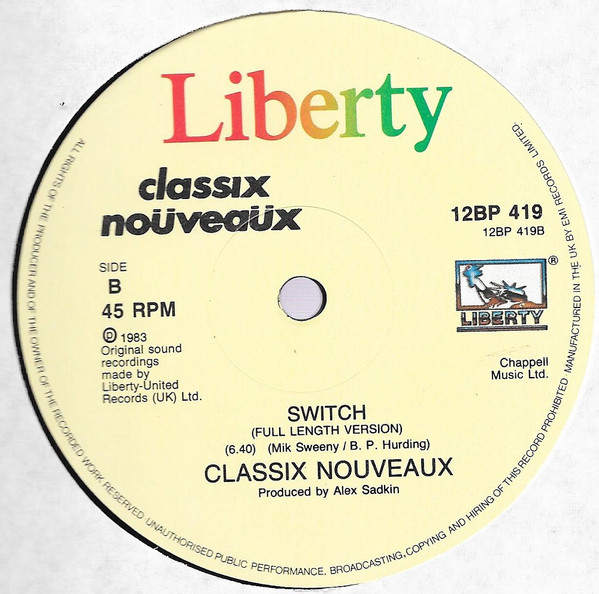 Classix Nouveaux - Forever And A Day | Liberty (12BP 419) - 2