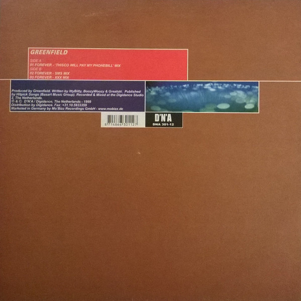 Greenfield - Forever. | D'N'A (DNA 301-12) - 2