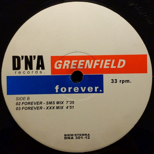 Greenfield - Forever. | D'N'A (DNA 301-12) - 4