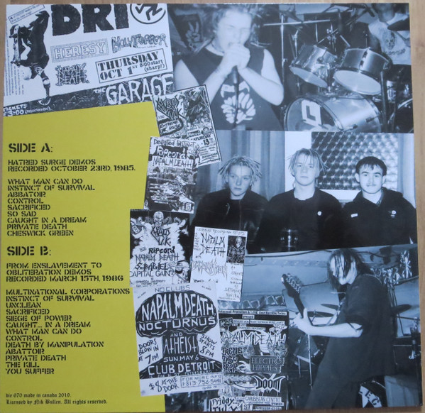 Napalm Death - Demos 1985 - 1986 | Die Hard (DIE 670) - 2 Napalm Death - Demos 1985 - 1986 | Die Hard (DIE 670) - 2