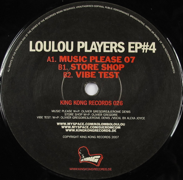 Loulou Players - Loulou Players EP#4 | King Kong Records (KING KONG 026)