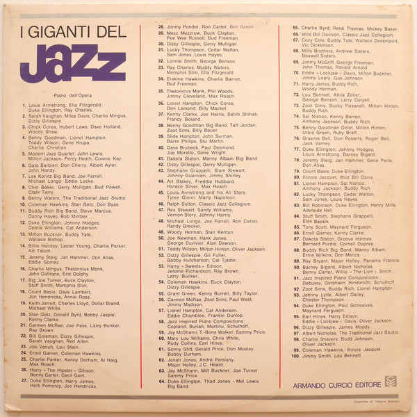 Carmen McRae / Joe Pass / Larry Bunker / Ray Brown - I Giganti Del Jazz Vol. 21 | Curcio (GJ-21) - 2
