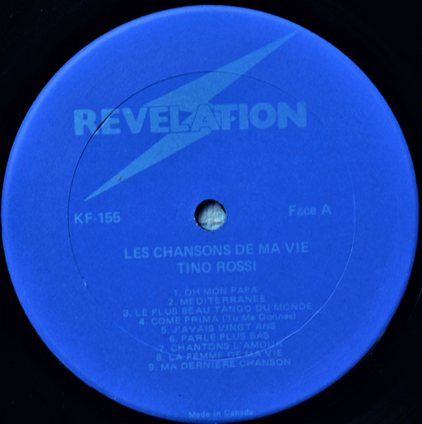 Tino Rossi - Les Chansons De Ma Vie [Vinyl] | Les Disques Revelation (KF 155) - 2
