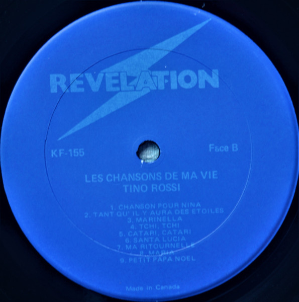 Tino Rossi - Les Chansons De Ma Vie [Vinyl] | Les Disques Revelation (KF 155) - 3