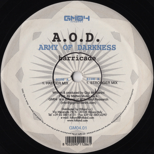 Army Of Darkness - Barricade | GM04 Records (GM04.01)