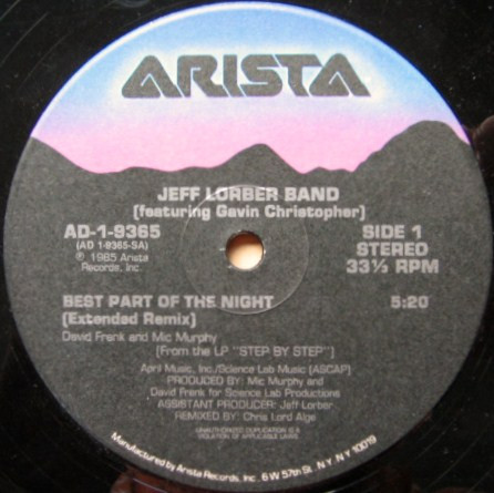 The Jeff Lorber Band - Best Part Of The Night | Arista (AD-1-9365)
