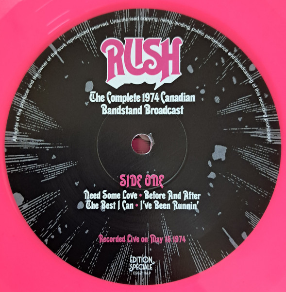 Rush - The Complete 1974 Canadian Bandstand Broadcast LP | Edition Speciale (ESGZ116LP) - 4 Rush - The Complete 1974 Canadian Bandstand Broadcast LP | Edition Speciale (ESGZ116LP) - 4