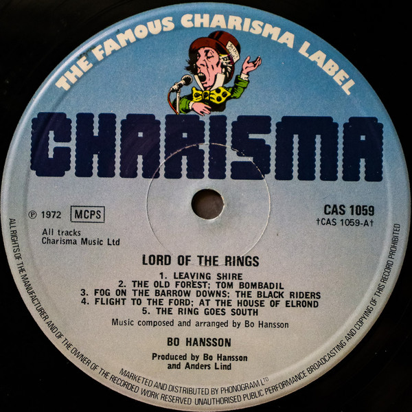 Bo Hansson - Music Inspired By Lord Of The Rings | Charisma (CAS 1059) - 2