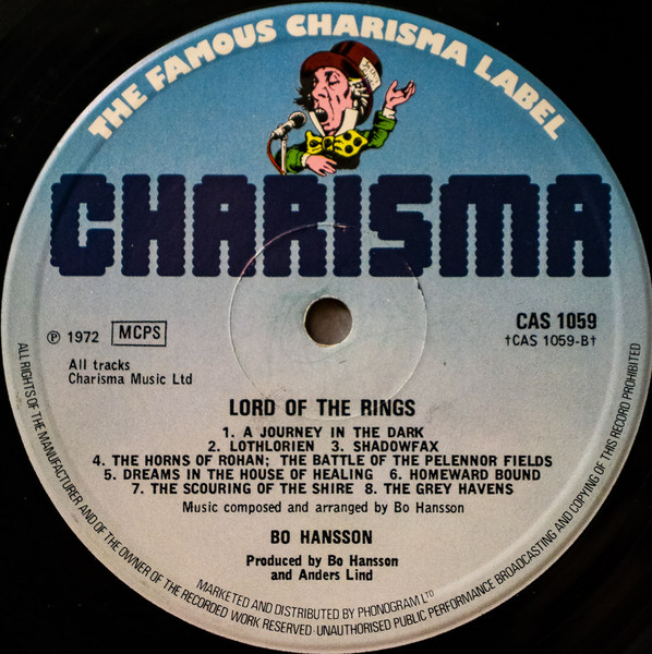 Bo Hansson - Music Inspired By Lord Of The Rings | Charisma (CAS 1059) - 3