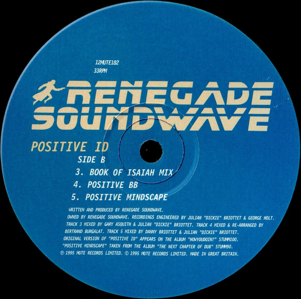 Renegade Soundwave - Positive ID | Mute (12 MUTE 182) - 4