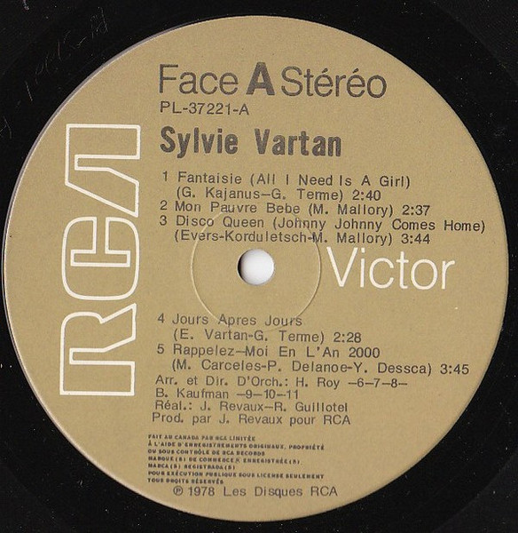 Sylvie Vartan - Fantaisie | RCA Victor (PL 37221) - 2