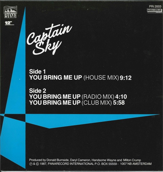 Captain Sky - You Bring Me Up | Panarecord International (PRi 2003) - main