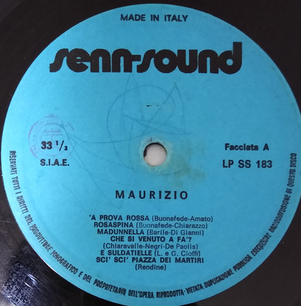 Maurizio - Maurizio | Senn Sound Italiana S.r.l. (LP SS 183) - 3