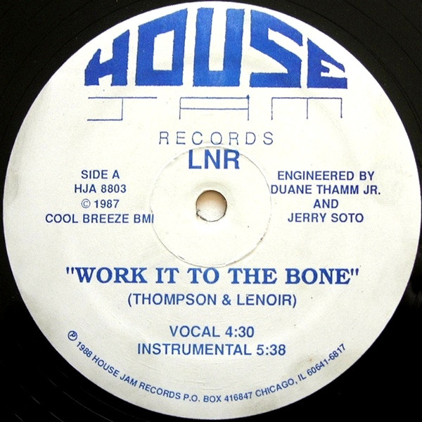 LNR - Work It To The Bone | House Jam Records (HJA 8803) - main