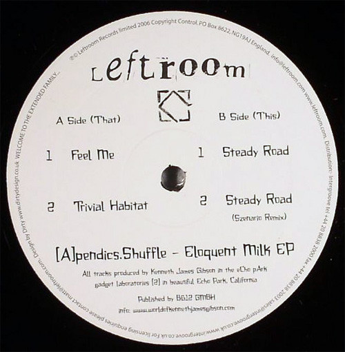 [a]pendics.shuffle - Eloquent Milk EP | Leftroom (Left007) - main