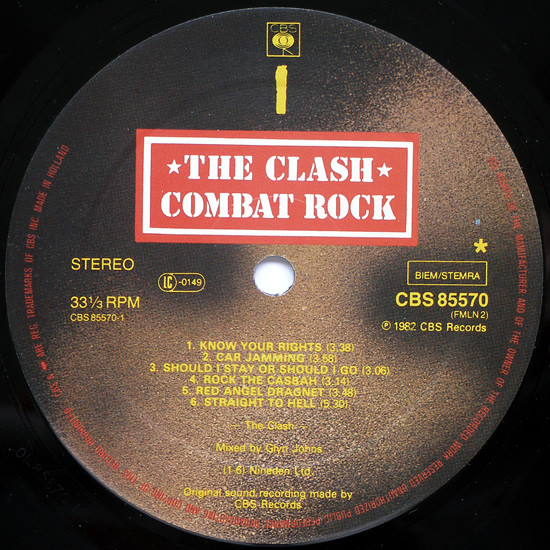 The Clash - Combat Rock | CBS (CBS 85570) - 3