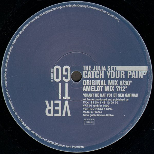 The Julia Set - Catch Your Pain EP | Vertigo (VRT 001) - 4