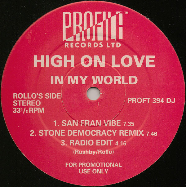 High On Love - In My World | Profile Records (PROFT 394 DJ)