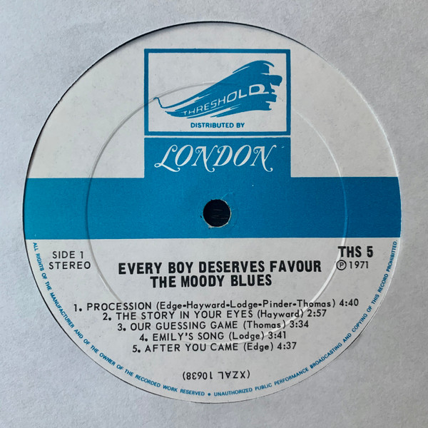 The Moody Blues - Every Good Boy Deserves Favour | Threshold (THS 5) - 4 The Moody Blues - Every Good Boy Deserves Favour | Threshold (THS 5) - 4