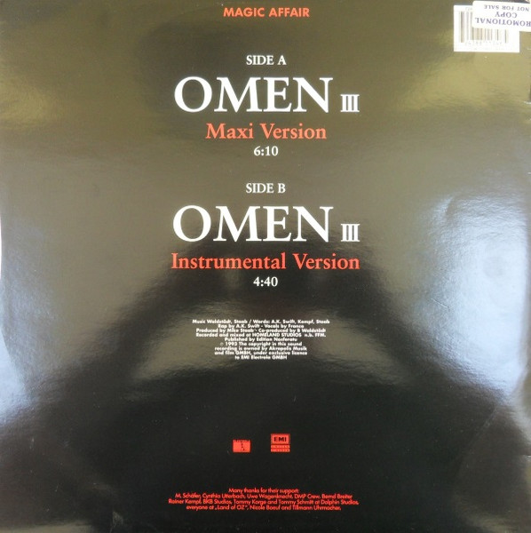 Magic Affair - Omen III | Electrola (12 EM 317) - 2