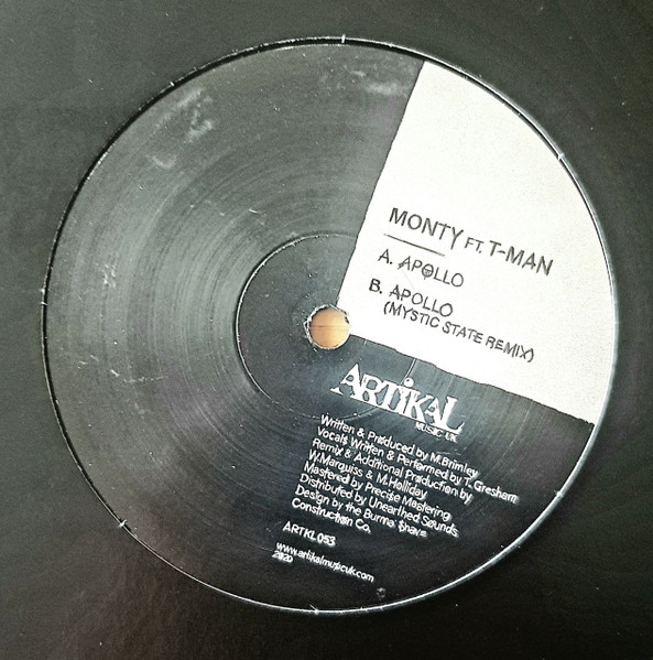 Monty Feat. T-Man - Apollo | Artikal Music UK (ARTKL053)