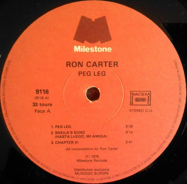 Ron Carter - Peg Leg | Milestone (9116) - 3 Ron Carter - Peg Leg | Milestone (9116) - 3