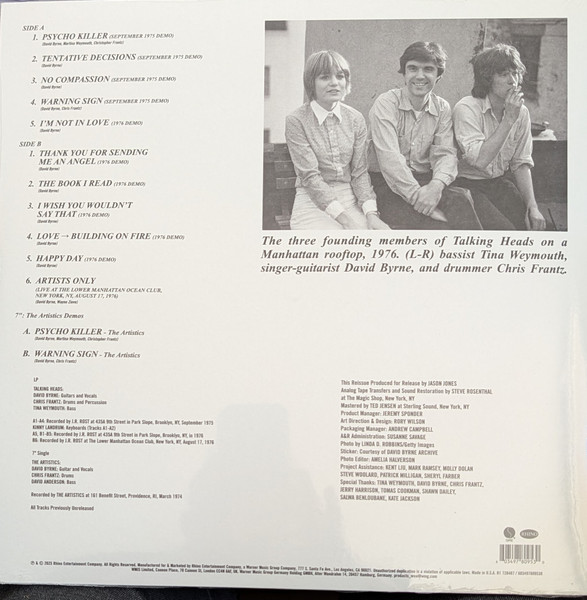 Talking Heads - Tentative Decisions: Demos & Live | Rhino Records (R1 728487) - 2 Talking Heads - Tentative Decisions: Demos & Live | Rhino Records (R1 728487) - 2