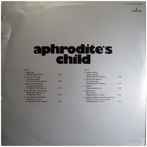 Aphrodite's Child - Disco De Oro | Mercury (63 33 005) - 2