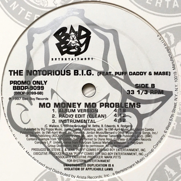 Notorious B.I.G. - Mo Money Mo Problems | Bad Boy Entertainment (BBDP-9099) - 2