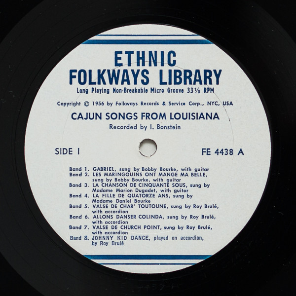 Various - Cajun Songs From Louisiana [Vinyl] | Folkways Records (FE 4438) - 3