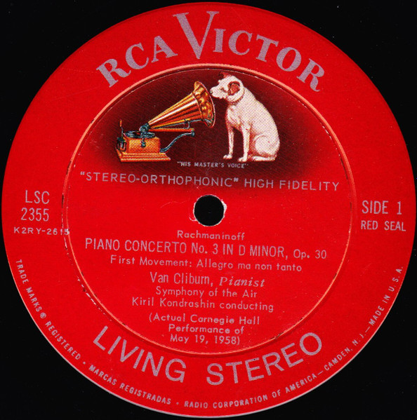 Van Cliburn , Sergei Rachmaninoff , Symphony Of The Air , Kiril Kondrashin - Concerto No. 3 | RCA Victor Red Seal (LSC-2355) - 3 Van Cliburn , Sergei Rachmaninoff , Symphony Of The Air , Kiril Kondrashin - Concerto No. 3 | RCA Victor Red Seal (LSC-2355) - 3