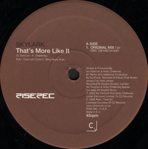 Skylark - That's More Like It | Rise (RISE 260)