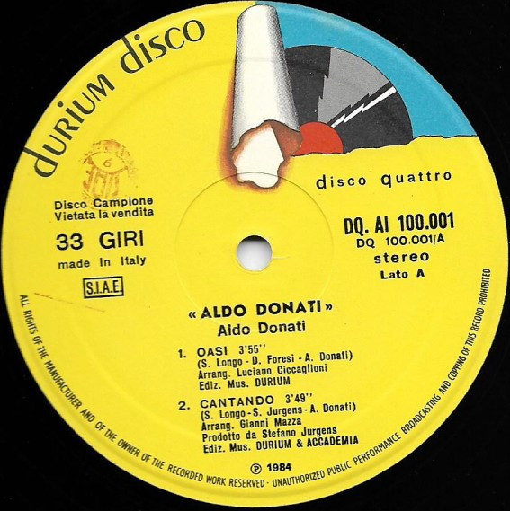 Aldo Donati - Aldo Donati | Durium (DQ.AI 100.001)