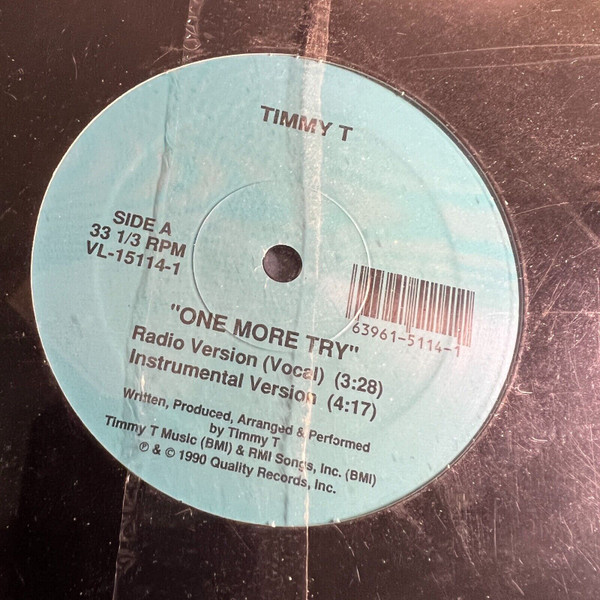 Timmy T - One More Try | Quality Records (VL-15114-1)