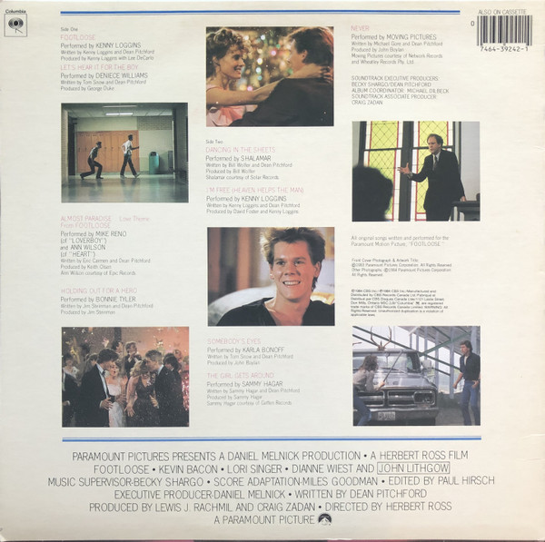 Various - Footloose (Original Motion Picture Soundtrack) | Columbia (JS 39242) - 2