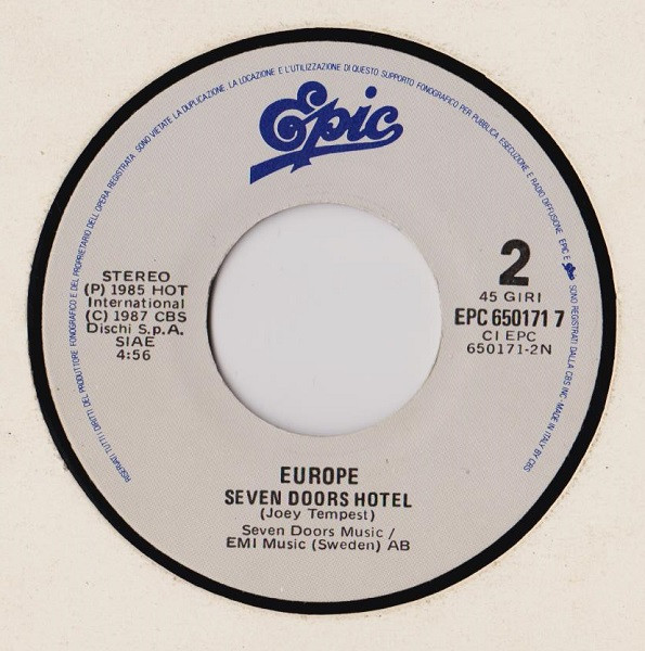 Europe - Rock The Night | Epic (EPC 650171 7) - 4