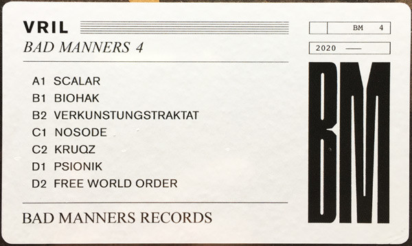 Vril - Bad Manners 4 | Bad Manners Records (BM 4) - 2