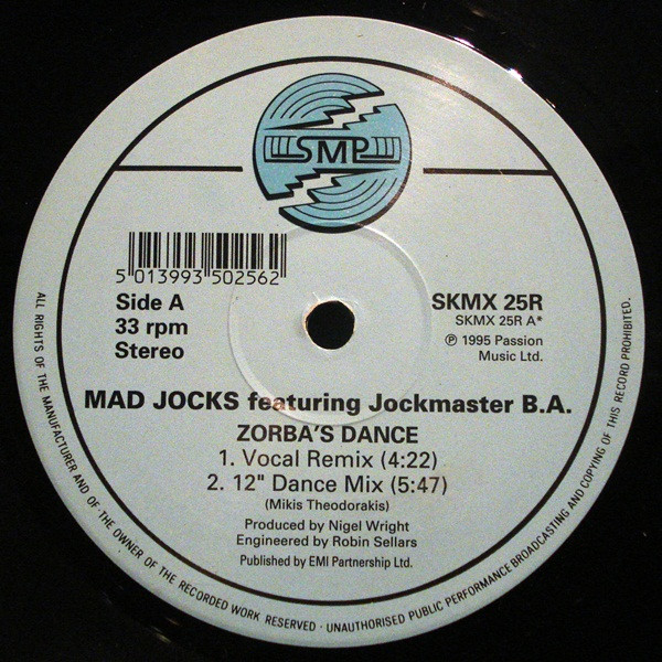 Mad Jocks Featuring Jockmaster B.A. - Zorba's Dance | SMP (SKMX 25R) Mad Jocks Featuring Jockmaster B.A. - Zorba's Dance | SMP (SKMX 25R)