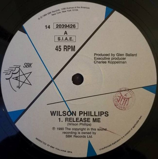 Wilson Phillips - Release Me | SBK Records (14 2039426)