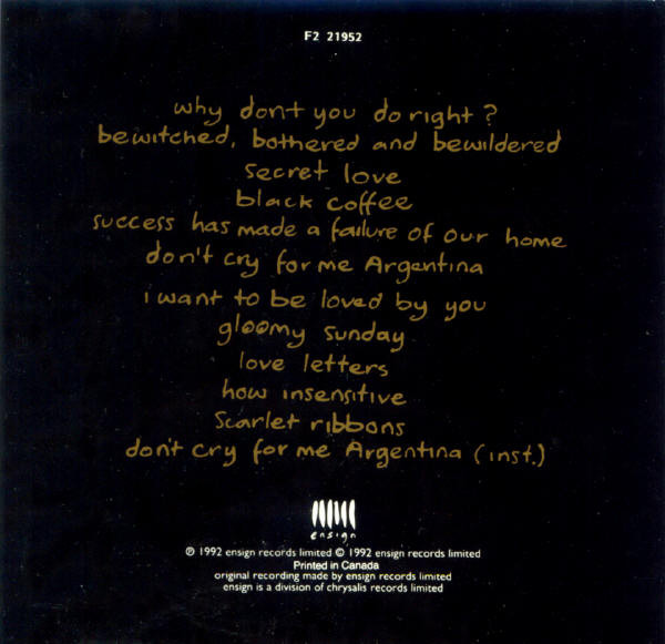 Sinéad O'Connor - Am I Not Your Girl? | Ensign (F2 21952) - 4