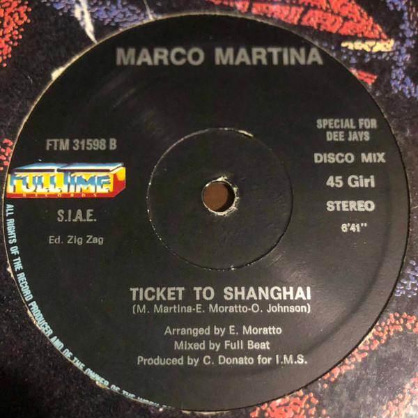 Full Beat / Marco Martina - Beat Bop To The Bicycle / Ticket To Shanghai | Full Time Records (FTM 31598) - 2