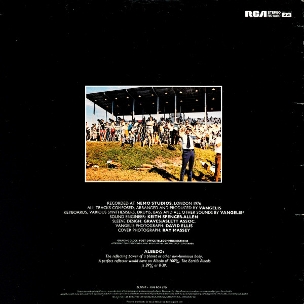 Vangelis - Albedo 0.39 | RCA Victor (RS 1080) - 3