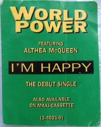 World Power Featuring Althea McQueen - I'm Happy | Cardiac Records (3-4021-0) - 4