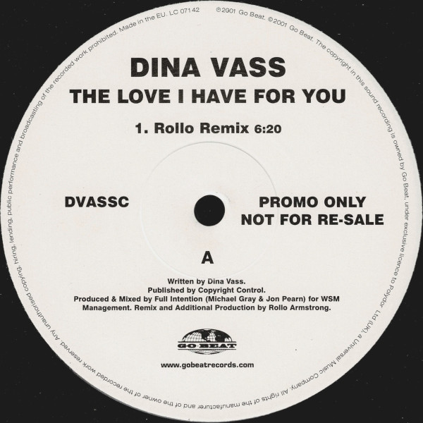 Dina Vass - The Love I Have For You (Rollo Remixes) | Go! Beat (DVASSC) - 3